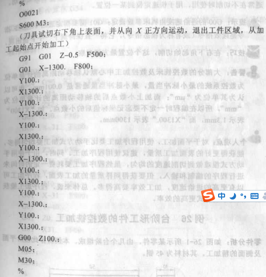 模板的平面加工程序 模板的平面加工程序